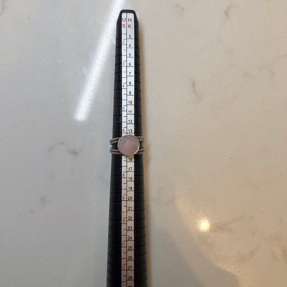 Artisan Rose Quartz Ring in Sterling Silver - Picture 3 of 5